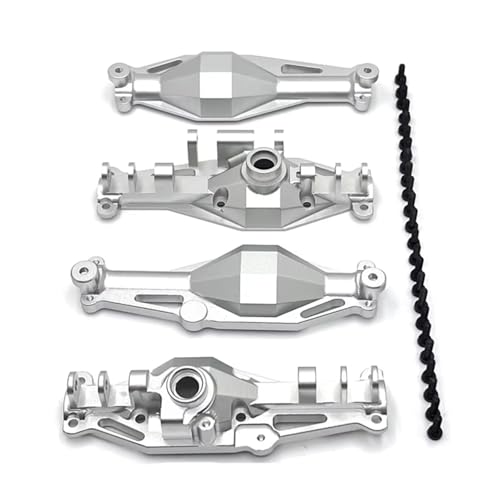 RC Achse Set Kompatibel Mit MJX H12Y H12Y+ 1/12 RC-Autoteilen, Aluminium-Upgrade, Vorderachsgehäuse, Hinterachsgehäuse, Ersatzzubehör(Silver,Front and Rear) von MGHGFYTAS
