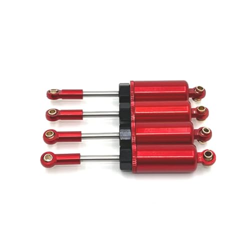 RC Auto Dämpfer Kompatibel Mit SCY Für JJRC C8805 1/16 RC Autoteile Metall Verbesserter Hydraulischer Stoßdämpfer(Red) von MGHGFYTAS