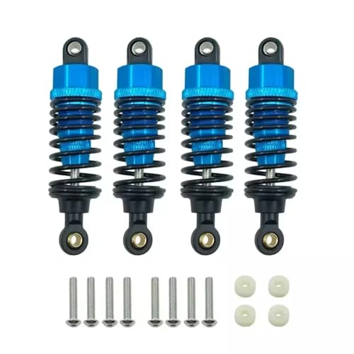 RC Auto Dämpfer Kompatibel Mit Tamiya Für TT-02 TT-02d M-05 M-06 1/10 RC Auto Upgrade-Teile 4-teiliges Stoßdämpfer-Dämpfer-Set Aus Aluminiumlegierung 60 Mm(Blue) von MGHGFYTAS