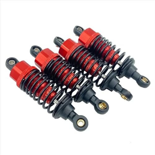 RC Auto Dämpfer Kompatibel Mit Tamiya Für TT01 Für TT02 TA05 TL01 TA03 MF01X M05 M06 1/10 RC-Auto-Upgrade-Teile, 4-teiliger Metall-Stoßdämpfer(Red) von MGHGFYTAS