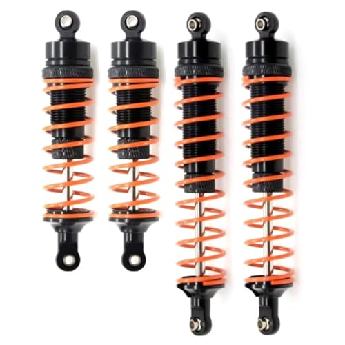 RC Auto Dämpfer Kompatibel Mit Traxxas Für Slash Für Rustler Für Stampede 1/10 RC-Auto-Upgrade-Teile, 4 Stück Vorne Und Hinten Verstellbare Stoßdämpfer(Black) von MGHGFYTAS