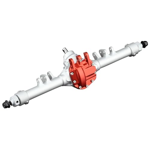 RC Auto Zubehör Kompatibel Mit Axial Für SCX10 II VS4-10 Für Rock Trucks 1/10 RC Crawler Teile Bearbeitetes Aluminium Offset Straight Axle Set(Silver,Rear) von MGHGFYTAS
