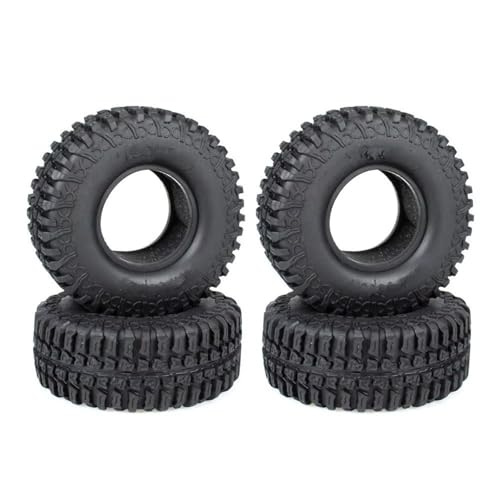 RC Auto Zubehör Kompatibel Mit Axial Für Scx10 D90 D110 Für Tamiya Cc01 1,9-Zoll-Reifen, 4 Stück 100 Mm 1,9-Zoll-Gummiradreifen 1:10 RC Für Rock Car von MGHGFYTAS