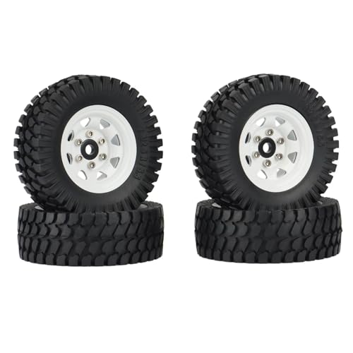 RC Auto Zubehör Kompatibel Mit Axial Jr 90069 D90 TF2 Für Tamiya CC01 LC70 Für MST 4PCS 1,55 Metall Beadlock Felge Reifen Set Für 1/10 RC Crawler Auto RC Auto Zubehör Kompatibel Mit Axial Jr 90069 D90 TF2 Für Tamiya CC01 LC70 Für MST 4PCS 1,55 Metall Beadlock Felge Reifen Set Für 1/10 RC Crawler Auto von MGHGFYTAS