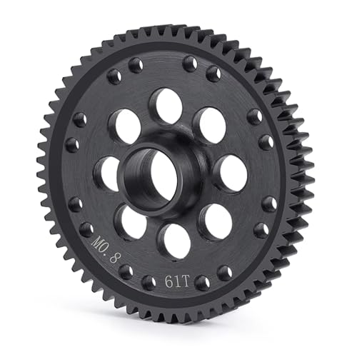 RC Auto Zubehör Kompatibel Mit Gorgon 2WD 1/10 RC Für Monster Truck Autozubehör Stahl M0.8 32P 61T Stirnradgetriebe Hauptgetriebe von MGHGFYTAS