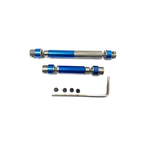 RC Auto Zubehör Kompatibel Mit HOBBYPLUS CR-18P Für Rock Für TRX4 Für Redcat 4WD 1/18 RC Crawler Autoteile 2-teiliges Metall-Mittelantriebswellen-Set(Blue) von MGHGFYTAS