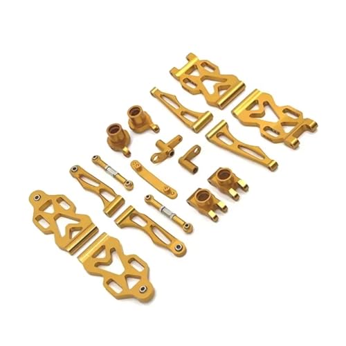 RC Auto Zubehör Kompatibel Mit SCY Für JJRC 16101 16102 16103 16104 16106 16201 1/16 RC Autoteile Upgrade Für Schwinge, Lenkschale, Pleuelsatz(Yellow) von MGHGFYTAS
