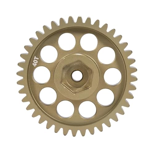 RC Auto Zubehör Kompatibel Mit Tamiya Für Super 1/10 RC Car Upgrade Teile Off-Road Für Monster Trucks 7075 Aluminiumlegierung 40T Diff Spool Gear von MGHGFYTAS