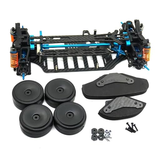 RC Auto Zubehör Kompatibel Mit Tamiya Für TT01 TT01E 1/10 RC Auto Upgrade Teile Aluminiumlegierung Für Chassis Rahmen Karosserie Wellenantrieb 4WD Kit von MGHGFYTAS
