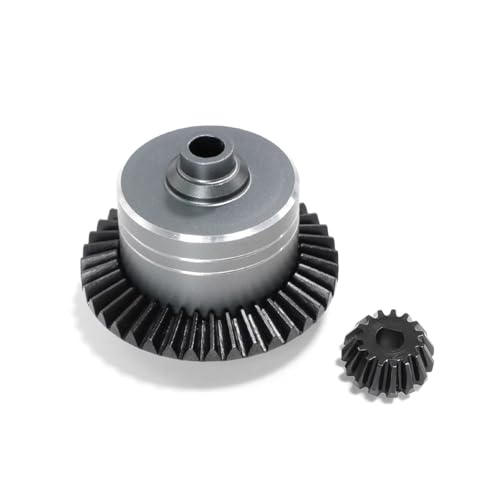 RC Auto Zubehör Kompatibel Mit Tamiya Für TT02 Für TT02B XV02 1/10 RC Autoteile Zubehör Metall Differentialgehäuse Stahl Stirnrad Hauptgetriebesatz(Gary Gear Box) von MGHGFYTAS
