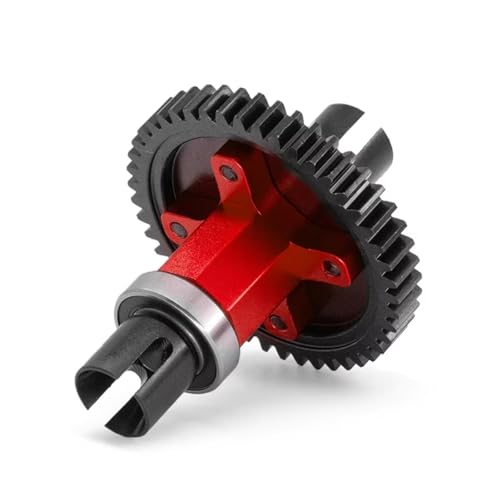 RC Auto Zubehör Kompatibel Mit Traxxas 4WD Für SLEDG 1/8 RC-Autozubehör 46T Mittelgerade Welle Stirnrad Montiert Mitteldifferential(Red) von MGHGFYTAS