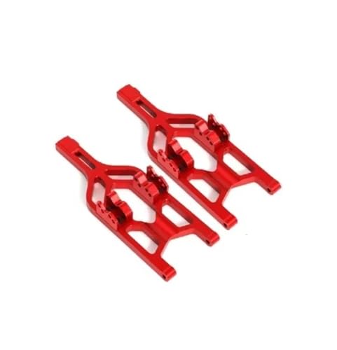 RC Auto Zubehör Kompatibel Mit Traxxas Für E-MAXX Für T-MAXX 1/10 RC Auto Upgrade Teile Zubehör Metall Vorne Hinten Unten Suspension Arm 5132R(Red) von MGHGFYTAS