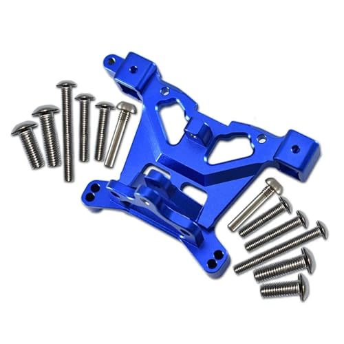 RC Auto Zubehör Kompatibel Mit Traxxas Für E-Revo 2.0 86086-4 4X4 Für VXL Für Monster Truck 1/10 RC Auto Upgrade-Zubehör Hintere Karosseriehalterung Karosseriepfosten(Blue) von MGHGFYTAS