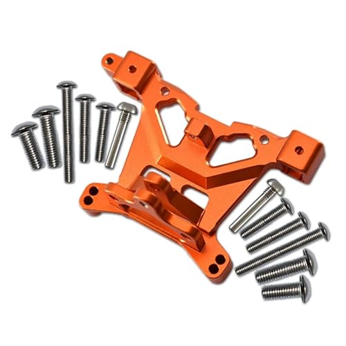 RC Auto Zubehör Kompatibel Mit Traxxas Für E-Revo 2.0 86086-4 4X4 Für VXL Für Monster Truck 1/10 RC Auto Upgrade-Zubehör Hintere Karosseriehalterung Karosseriepfosten(Orange) von MGHGFYTAS