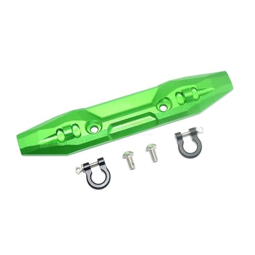 RC Auto Zubehör Kompatibel Mit Traxxas Für E-Revo 2.0 86086-4 4X4 Für VXL Für Monster Truck 1/10 RC Car Upgrade Metall Frontstoßstange Mit Abschlepphaken 5335X(Green) von MGHGFYTAS