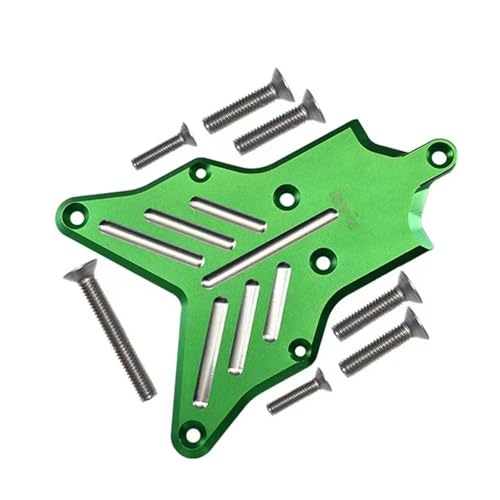 RC Auto Zubehör Kompatibel Mit Traxxas Für Sledge 4WD Für Monster Truck 1/8 RC Auto Upgrade-Teile Hinten Für Chassis-Abdeckung Hintere Stoßstangenhalterung Unterfahrschutz 9536(Green) von MGHGFYTAS