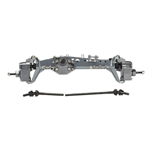 RC Hinterachse Kompatibel Mit Axial AXI03004 1/10 RC Crawler Auto Upgrade Teile CNC 7075 Aluminium Vorne Hinten Portal Achse Set(Gray,Front) von MGHGFYTAS