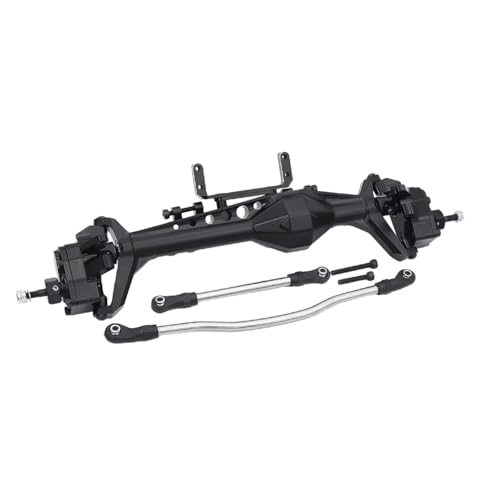 RC Hinterachse Kompatibel Mit Axial Für Capra AXI03004 1/10 RC Crawler Auto Upgrade Teile Aluminium Vorne Hinten Offset Portal Achse(Black,Front) von MGHGFYTAS