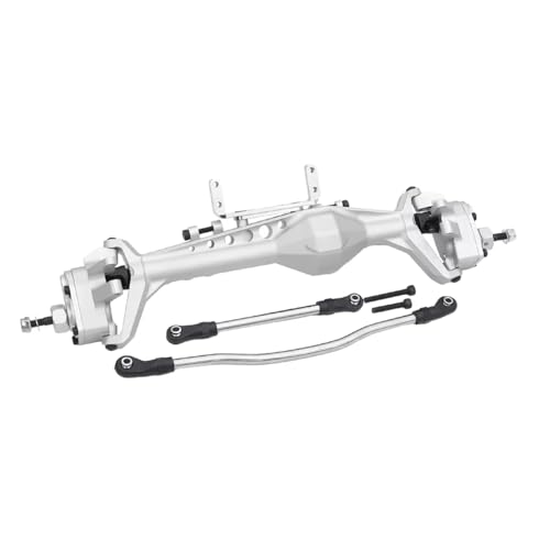 RC Hinterachse Kompatibel Mit Axial Für Capra AXI03004 1/10 RC Crawler Auto Upgrade Teile Aluminium Vorne Hinten Offset Portal Achse(Silver,Front) von MGHGFYTAS