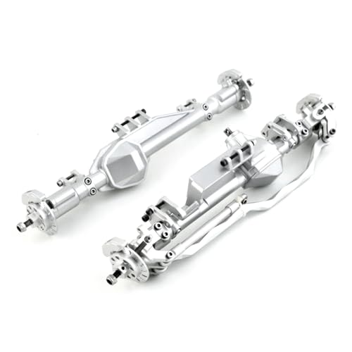 RC Hinterachse Kompatibel Mit Axial Für Ryft RBX10 1/10 RC Cralwer Auto-Upgrade-Teile Zubehör Metall Komplette Hinter- Und Vorderachse(Silver) von MGHGFYTAS