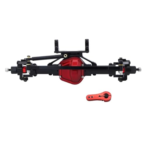 RC Hinterachse Kompatibel Mit Axial Für SCX10 D90 1/10 RC Crawler Auto-Upgrade-Teile, Aluminiumlegierung, Vorne, Mitte, Hinten, Gerade Achse(Black,Front) von MGHGFYTAS