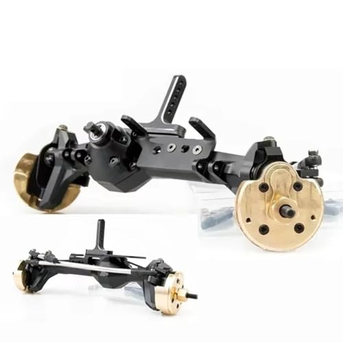 RC Hinterachse Kompatibel Mit Axial Für SCX10 II Für Redcat GEN8 EX86100 1/10 RC Crawler Autoteile Metall Komplettes Portalachsenset Vorne Hinten(Black,Front) von MGHGFYTAS