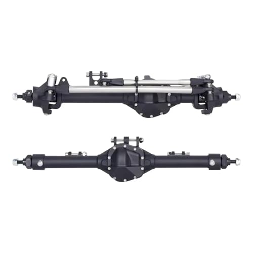 RC Hinterachse Kompatibel Mit Axial Für SCX10 II Für Vanquish VS4-10 1/10 RC Crawler Autoteile CNC Aluminium Offset Gerade Achse Set(Black,1Set) von MGHGFYTAS