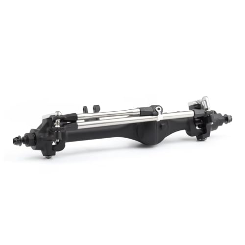 RC Hinterachse Kompatibel Mit Axial Für SCX10 II VS4-10 RC-Autos, Upgrade-Teile, Ersatzzubehör, Aluminium-Geradeachse(Black,Fronr) von MGHGFYTAS