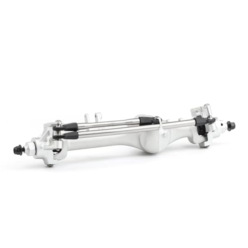 RC Hinterachse Kompatibel Mit Axial Für SCX10 II VS4-10 RC-Autos, Upgrade-Teile, Ersatzzubehör, Aluminium-Geradeachse(Silver,Fronr) von MGHGFYTAS