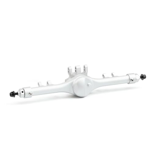 RC Hinterachse Kompatibel Mit Axial Für SCX10 II VS4-10 RC-Autos, Upgrade-Teile, Ersatzzubehör, Aluminium-Geradeachse(Silver,Rear) von MGHGFYTAS
