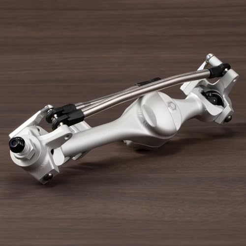 RC Hinterachse Kompatibel Mit Axial Für SCX10 II VS4-10 RC-Autoteile, Ersatzzubehör, Bearbeitete Aluminium-Straight-Achse(Silver,Front) von MGHGFYTAS