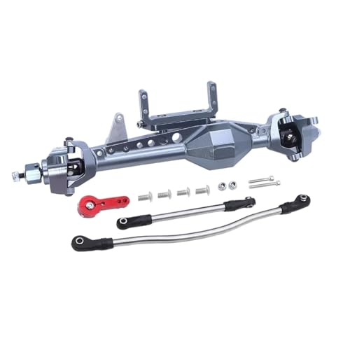 RC Hinterachse Kompatibel Mit Axial Für SCX10 III AXI03007 1/10 RC Crawler Car Upgrade-Teile CNC-Aluminium Vorne Und Hinten Gerade Achsen Set(Gray,Front) von MGHGFYTAS