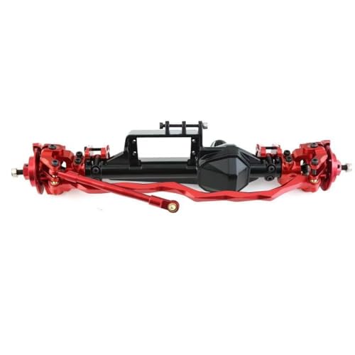 RC Hinterachse Kompatibel Mit Axial RBX10 1/10 RC Crawler Auto Upgrade Teile Zubehör Metall Vorne Und Hinten Komplette Achse Set(Red,Front) von MGHGFYTAS