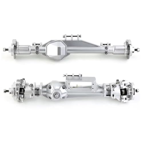 RC Hinterachse Kompatibel Mit Axial RBX10 1/10 RC Crawler Auto Upgrade Teile Zubehör Metall Vorne Und Hinten Komplette Achse Set(Silver,1Set) von MGHGFYTAS