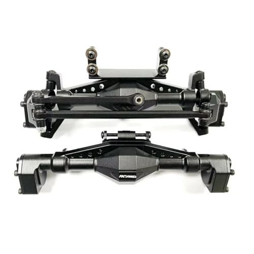 RC Hinterachse Kompatibel Mit Axial UTB18 Für Capra AXI01002 1/18 RC-Autos, Upgrade-Teile, Aluminiumlegierung, Vorne Und Hinten, Portalachsen(Black) von MGHGFYTAS