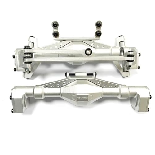 RC Hinterachse Kompatibel Mit Axial UTB18 Für Capra AXI01002 1/18 RC-Autos, Upgrade-Teile, Aluminiumlegierung, Vorne Und Hinten, Portalachsen(Silver) von MGHGFYTAS