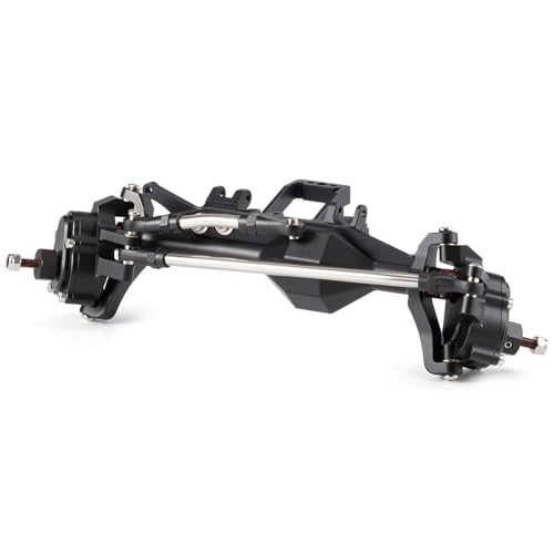 RC Hinterachse Kompatibel Mit Capra Für LCG Für Chassis H10 Optic 1/10 RC-Autos, Upgrade-Teile, 7075 Aluminium-Offset-Portalachsensatz(Black,Front) von MGHGFYTAS