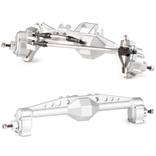 RC Hinterachse Kompatibel Mit Capra Für LCG Für Chassis H10 Optic 1/10 RC-Autos, Upgrade-Teile, 7075 Aluminium-Offset-Portalachsensatz(Silver,1Set) von MGHGFYTAS