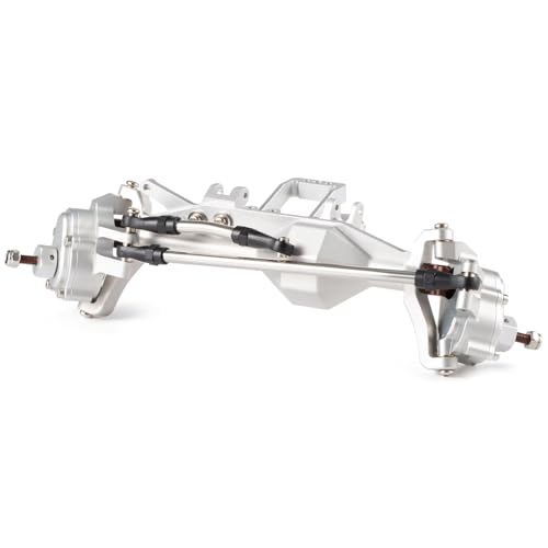 RC Hinterachse Kompatibel Mit Capra Für LCG Für Chassis H10 Optic 1/10 RC-Autos, Upgrade-Teile, 7075 Aluminium-Offset-Portalachsensatz(Silver,Front) von MGHGFYTAS