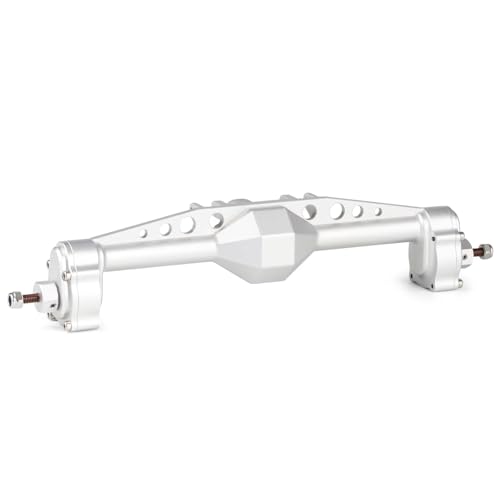RC Hinterachse Kompatibel Mit Capra Für LCG Für Chassis H10 Optic 1/10 RC-Autos, Upgrade-Teile, 7075 Aluminium-Offset-Portalachsensatz(Silver,Rear) von MGHGFYTAS