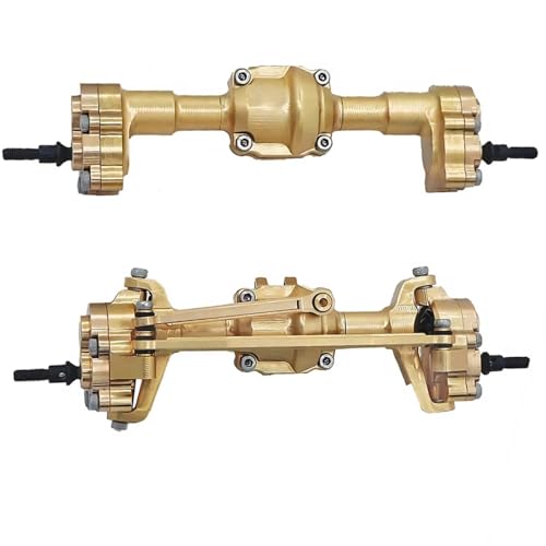 RC Hinterachse Kompatibel Mit FMS Für FCX18 Für FCX24 1/18 RC-Auto-Upgrade-Teil, Ersatzzubehör, Messing, CNC, Vorne, Hinten, Vorderachse(1Set) von MGHGFYTAS