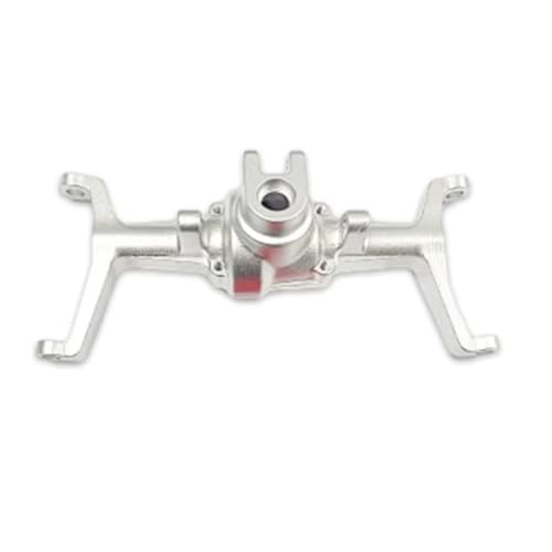 RC Hinterachse Kompatibel Mit HOBBYPLUS CR18P Van 1/18 RC Für Rock Cars Upgrade-Teile Zubehör Aluminiumlegierung Vorder- Und Hinterachse(Silver,Front) von MGHGFYTAS