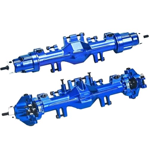 RC Hinterachse Kompatibel Mit LOSI Für LMT 4X4 LOS212035 1/18 RC-Autos, Upgrade-Teile, Aluminium 7075, Schnellspanner, Vorder- Und Hinterachse(Blue) von MGHGFYTAS