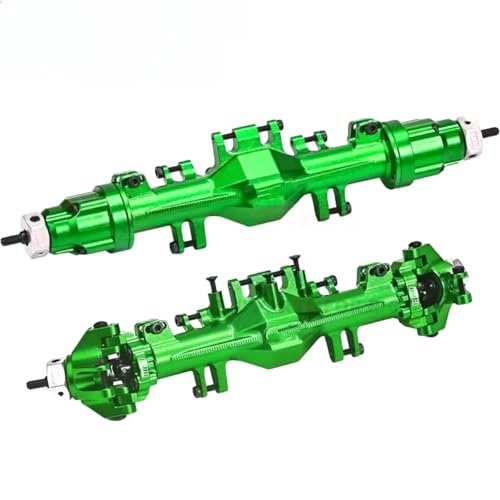 RC Hinterachse Kompatibel Mit LOSI Für LMT 4X4 LOS212035 1/18 RC-Autos, Upgrade-Teile, Aluminium 7075, Schnellspanner, Vorder- Und Hinterachse(Green) von MGHGFYTAS