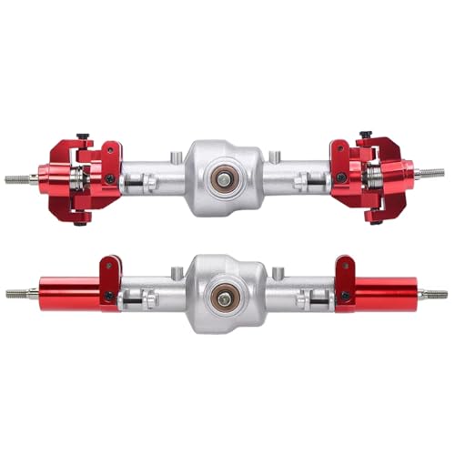 RC Hinterachse Kompatibel Mit MN Für MN128 1/12 RC-Auto-Upgrade-Teile, Zubehör, Ersatz-Aluminiumlegierung, Vorder- Und Hinterachse(Red) von MGHGFYTAS