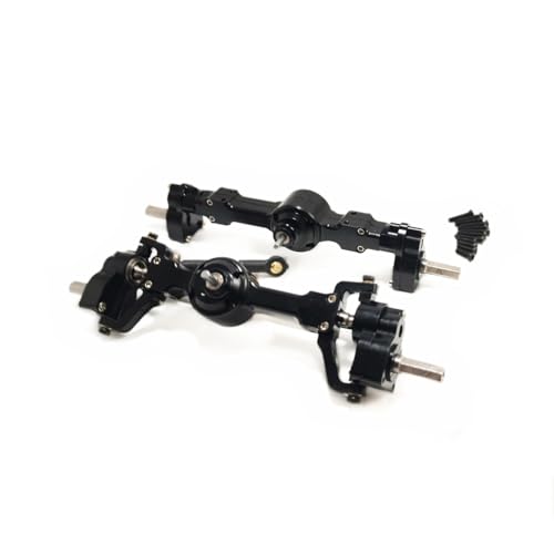 RC Hinterachse Kompatibel Mit MN99S MN99 Für MN D90 Für MN98 RC-Autos, Upgrade-Teile, Zubehör, Metall, Vorder- Und Hinterachse(Black) von MGHGFYTAS