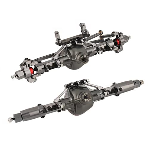 RC Hinterachse Kompatibel Mit SCX10 90047 1/10 RC-Autos, Upgrade-Teile, Aluminiumlegierung, Vorder- Und Hinterachsen, Satzbaugruppe(Gray) von MGHGFYTAS