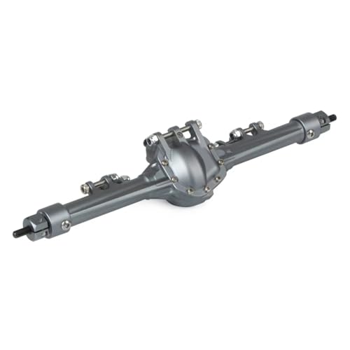 RC Hinterachse Kompatibel Mit SCX10 II CC01 1/10 RC-Autos, Upgrade-Teile, CNC-Aluminium, Vorder- Und Hinterachse Mit Optionaler Kegelradhalterung(Gray,Rear) von MGHGFYTAS