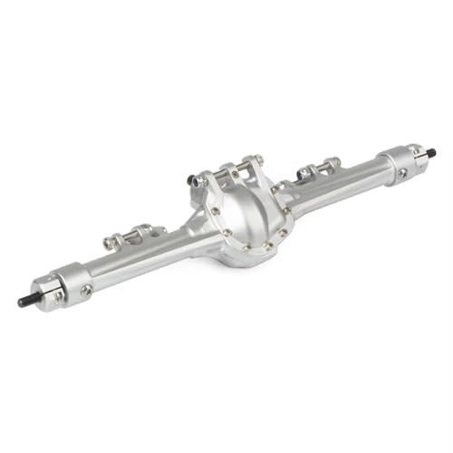 RC Hinterachse Kompatibel Mit SCX10 II CC01 1/10 RC-Autos, Upgrade-Teile, CNC-Aluminium, Vorder- Und Hinterachse Mit Optionaler Kegelradhalterung(Silver,Rear) von MGHGFYTAS