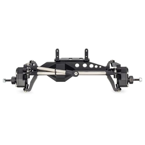 RC Hinterachse Kompatibel Mit SCX10 III Für Capra H10 Für LCG 1/10 RC-Autoteile, Aluminium-Offset-Portalachsensatz Mit Servohalterung(Black,FrontB) von MGHGFYTAS